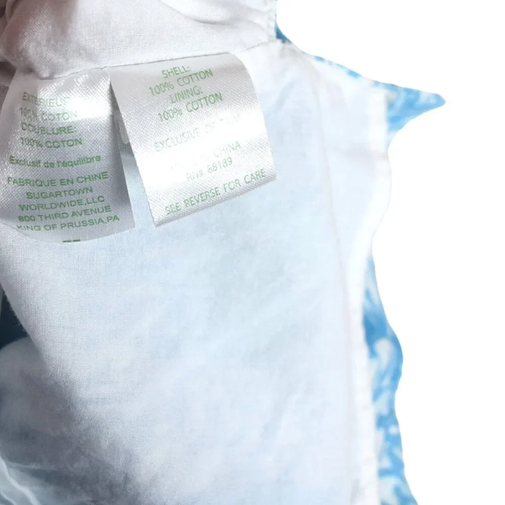 Lilly Pulitzer Blue Shift Dress 2 Floral Lace Trim Resort Coastal Classic Prep - Picture 8 of 9